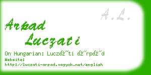 arpad luczati business card